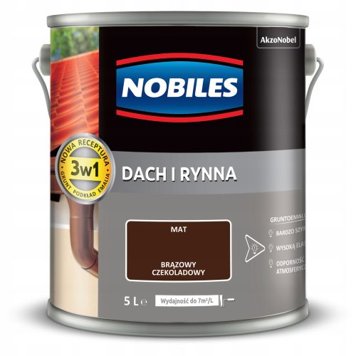 Nobiles Boja za metalne krovove i oluke Brown Chocolate 5L