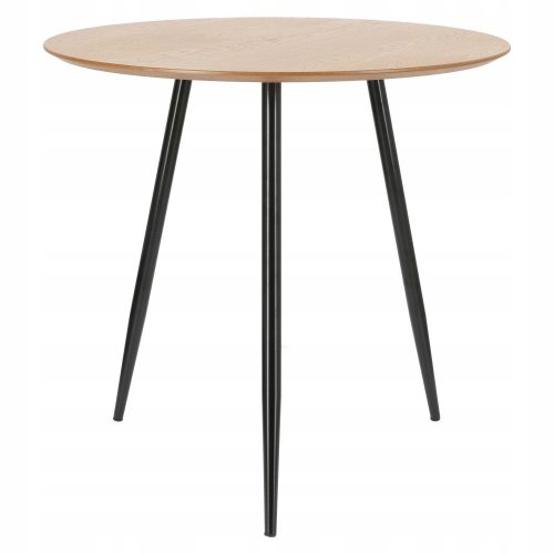 Moderan Okrugli Stol Sottile 80 x 80 x 75 cm Crni