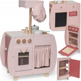   DRVENA KUHINJA ZA DJECU BISTRO SA PRIBOROM ZA MALE KUHARSKE MAJSTORE