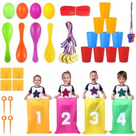   IGRE NA VANJSKOM ZRAKU I ZABAVNI SET ZA ŠKOLSKI ROĐENDAN ZA DJECU 4U1