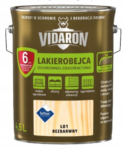  VIDARON Zaštitni lak bajc 4.5L Bezbojni L01