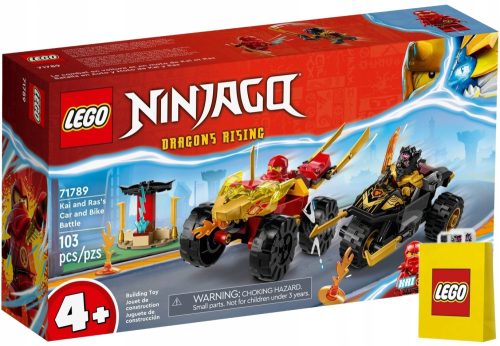  LEGO Ninjago Kai i Ras u dvoboju automobila i bicikla 71789 + LEGO papirnata vrećica