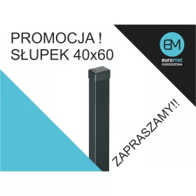 10x stupovi za ogradu 40x60 200cm antracit crni