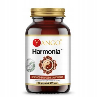 Yango Harmonia Kapsule za Memoriju, Koncentraciju i Energiju 60 kom Yango Harmonia je dodatak prehrani koji sadrži Ashwagandhu za povećanje vitalnosti, korijen 