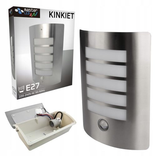 Masterled vrtna zidna lampa s PIR senzorom, E27 60W