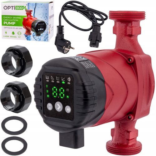 VOLT OPTI ECO S 25-60/180 Elektronička Cirkulacijska Pumpa za Centralno Grijanje, Bojler i Štednjak LCD