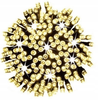 Božićna rasvjeta 1000 LED bljeskalica tople bijele boje + bljeskalica