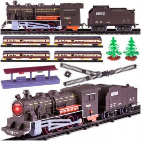    VLAK ELEKTRIČNI VLAK za djecu Parna lokomotiva 5 vagona STANIČNE KOLOSEČNICE 325 cm