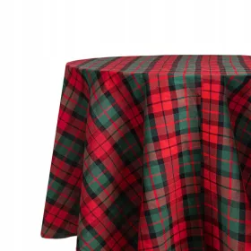   Okrugli stolnjak Božićni Tartan, karirani stolnjak za praznike, 140 cm, HOMLA