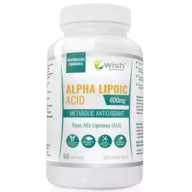   WISH Alfa Lipoična Kiselina 600mg, 60 kapsula - za metaboličko zdravlje i podršku živčanom sustavu