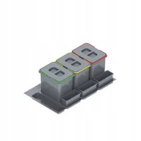   Praktiko 3x15L Košara za Otpad s Segregatorom REJS za Ladicu 90 cm