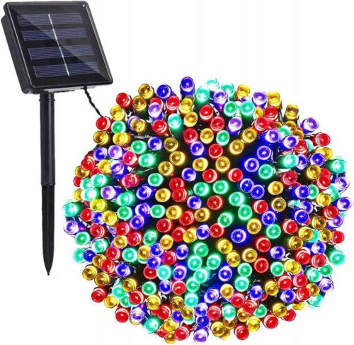 LAMPICE ZA JELKU SOLARNE VANJSKE 200 LED MULTIKOLOR GIRLANDA BOŽIĆNE