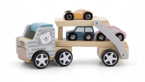 VIGA Drvena igračka kamion s automobilima PolarB 44014