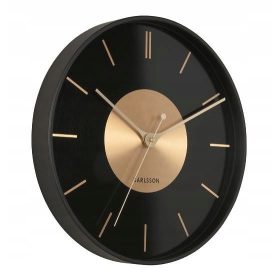 Karlsson zidni sat crni, zlatni 35cm