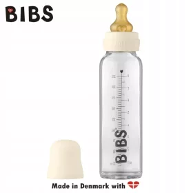 BIBS staklena bočica protiv grčeva za bebe 225 ml IVORY