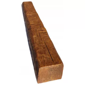   Dekorativna poliuretanska pjena "Rustikalni tesani greda" 12x12 cm x 4 m - ružino drvo