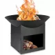  Vrtno ložište metalno crno 56x41 cm