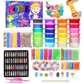   SLIME VELIKI XXL ZESTAW ZA IZRADU SLIME ZA DJECU PLASTIČNA PASTA 120u1