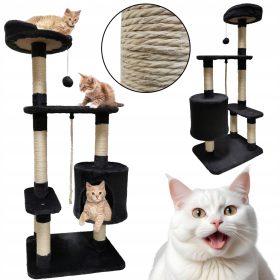   Visoka grebalica za mačke, kućica za mačke, grebalica toranj - 5 razina