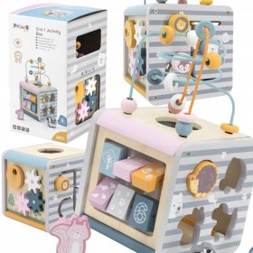 Viga PolarB Edukativna Drvena Kocka 5u1 za Djecu 18m+