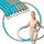 Hula Hop Fitness Cardio Sklopiva 8-elementna za Mršavljenje Ø 100 cm Siva Plava