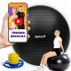  Lopta za vježbanje i rehabilitaciju s DrFit pumpom, 85 cm, crna