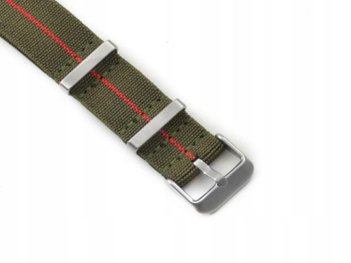 PREMIUM ELASTIČNI NATO REMEN ZA SAT NATEL4920 U BOJI MASLINE I CRVENOJ, 22 mm