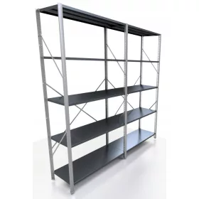   Metalna skladišna polica s dvostrukim modulom Dodas 200x185x40 cm