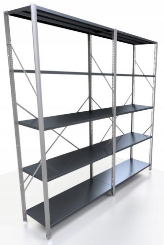 Metalna skladišna polica s dvostrukim modulom Dodas 200x185x40 cm