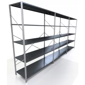 Metalni skladišni regal 200 x 380 x 50 cm