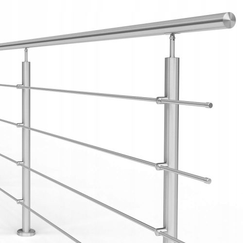 Inox balustrada s ručkom 1,5 m, čvrsta cijev debljine 2,0 mm