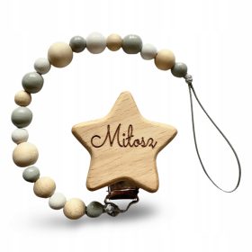Privjesak za dudu s imenom, personalizirani drveni privjesak