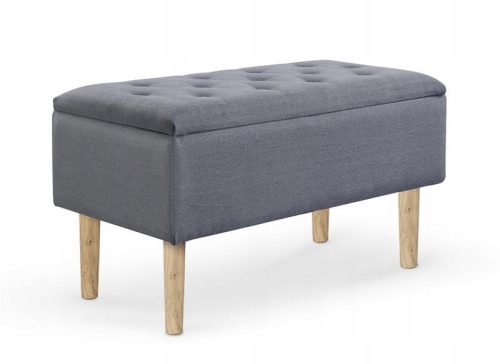  Tapecirana klupa s spremištem Halmar 80 x 44 x 40 cm nijanse sive