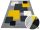 Dijeteći tepih CUBE 3D 140x190 cm s geometrijskim uzorkom u sivo-žutoj boji