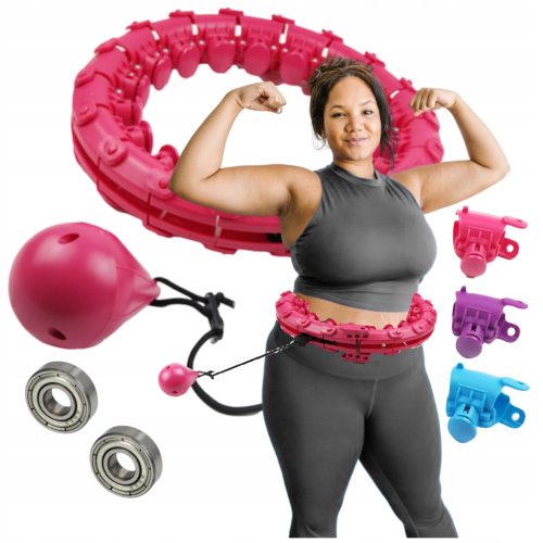 Hula Hop za mršavljenje s cijevima XXXL PLUS SIZE 145 cm STRUKA + ležajevi