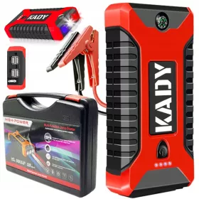   JUMP STARTER MOTOR PALJENJE POWERBANK BATERIJA KOMPAS KABLOVI 4 X USB