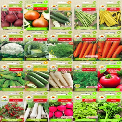 VELIKI SET SJEMENA POVRĆA MIX SORTE EASY GROWTH 20 PAKIRANJA PAKIRANJA