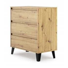    TopEshop Scandi 3S komoda 70 x 39 x 78,5 cm obrtnički hrast mat