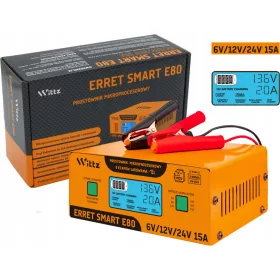    AUTO ISPRAVLJAČ ERRET PAMETNI PUNJAČ AGM GEL 6V 12V 24V 15A