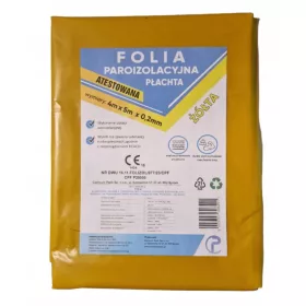 Folija parne brane POD PLOČE žuta 4x5m 20m2 0,2 PLOČA