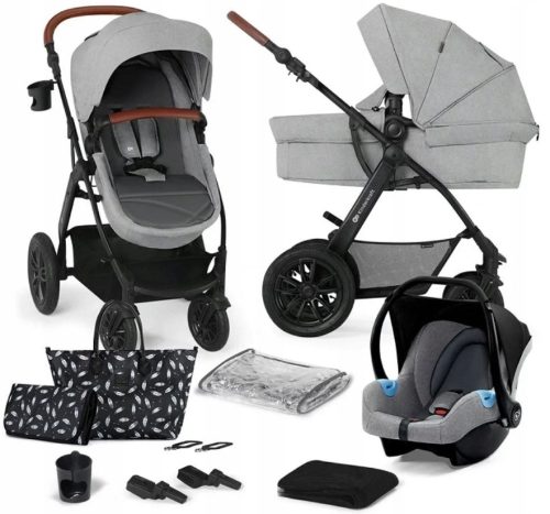  Kinderkraft XMOOV CT 3u1 multifunkcionalna kolica Gondola Stroller Svijetlo siva