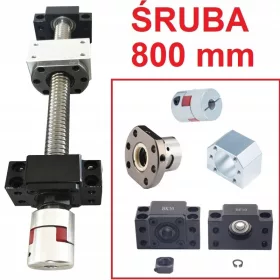    Kuglični vijak 1605 250 mm BK12/BF12 ležajevi, matica, kućište, CNC spojka