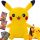 PLIŠANA MASKOTA PIKACHU POKEMON VELIKA XXXL + 20 karata s plamenom od opsidijana