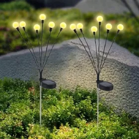   Solarna utičnica za vrtnu svjetiljku - Ugradna solarna lampa oldBro crna 70 cm 2 kom.