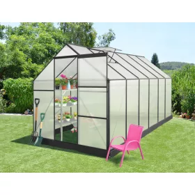 Vrhunski Stimeo staklenik za vrt 370x190x207cm - 7m2
