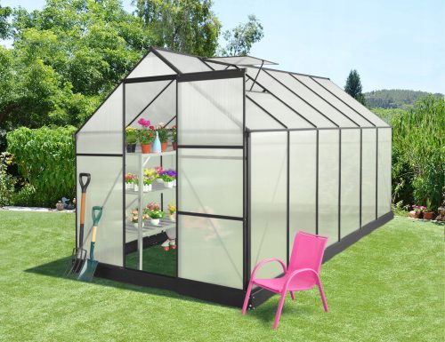 Vrhunski Stimeo staklenik za vrt 370x190x207cm - 7m2