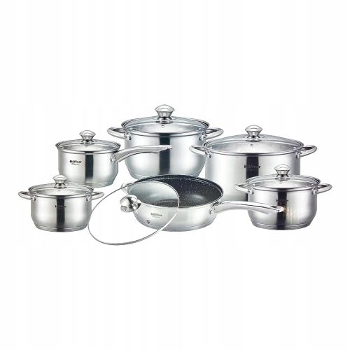 Hoffman Elegance set lonaca, nehrđajući čelik, 12 kom.
