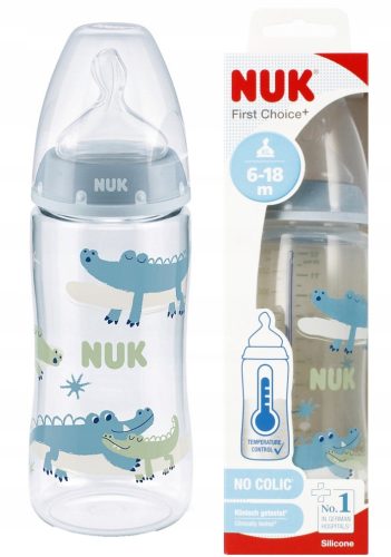 NUK Butelka za bebe s anti-kolik senzorom 360 ml XL Kaszka 6-18 M