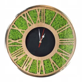   TD Art zidni sat bež, krem, nijanse smeđe, nijanse narančaste, nijanse sive, nijanse zelene, srebrne, višebojne 40cm