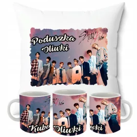    SET JASTUKA + ŠALICA ZA STRAY KIDS + NAZIV K-POP HYUNJIN POKLON ZA OBOŽAVATELJA